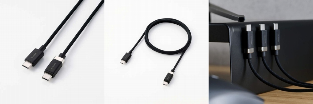 �Б��̃R�l�N�^�[���Ɏ��΂��t����USB�P�[�u��