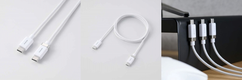 �Б��̃R�l�N�^�[���Ɏ��΂��t����USB�P�[�u��