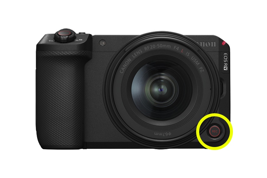 �yEOS R6 V�z�O�ʂ�REC�{�^���i����B�e�{�^���j