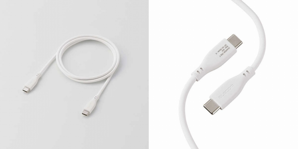 �f�[�^�ʐM���Ւf���A���S�E���S�ȏ[�d���T�|�[�g����USB Type-C�P�[�u��