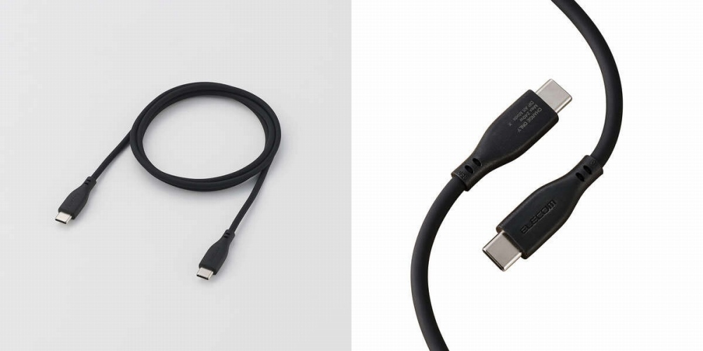 �f�[�^�ʐM���Ւf���A���S�E���S�ȏ[�d���T�|�[�g����USB Type-C�P�[�u��