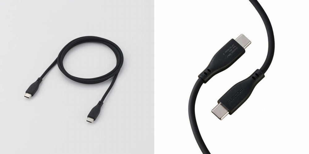 �f�[�^�ʐM���Ւf���A���S�E���S�ȏ[�d���T�|�[�g����USB Type-C�P�[�u��
