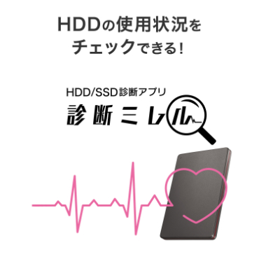 HDD�̎g�p�󋵂��`�F�b�N�ł���I�u�f�f�~�����v