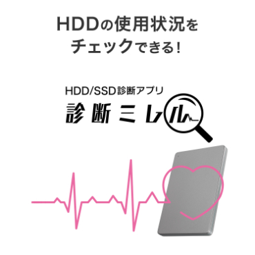 HDD�̎g�p�󋵂��`�F�b�N�ł���I�u�f�f�~�����v