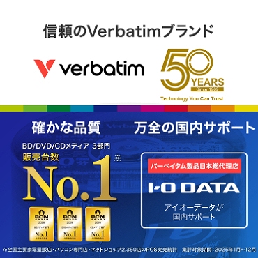 Verbatim�i���ƁA�A�C�I�[�f�[�^�̍����T�|�[�g