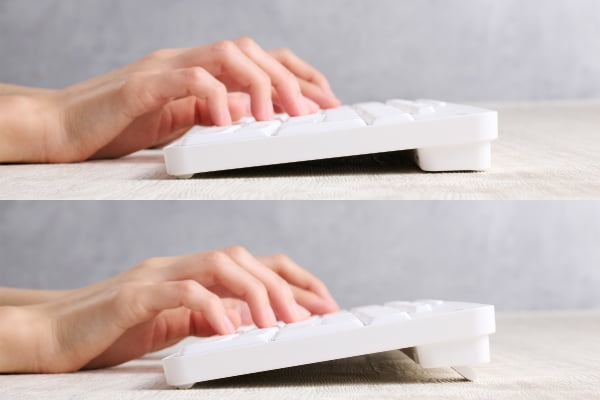 �p���ɍ��킹�ČX�Ίp��2�i�K�Œ����ł���p�x�����X�^���h