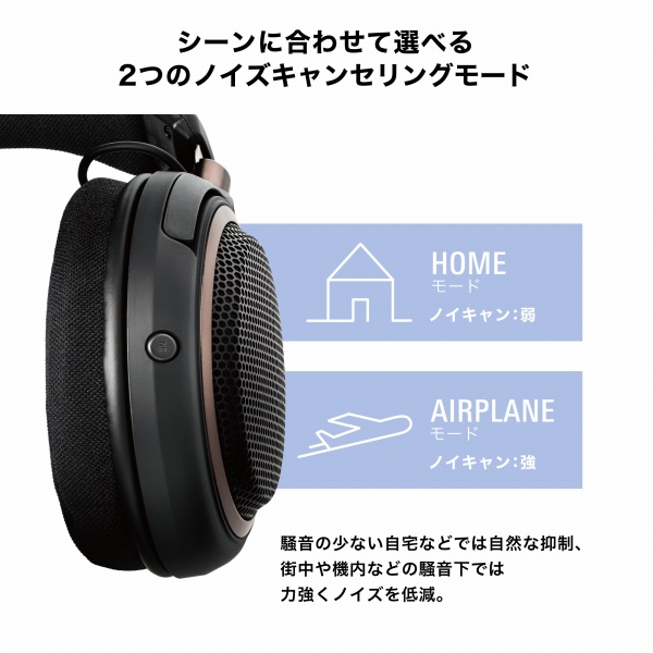 �A�N�e�B�u�m�C�Y�L�����Z�����O���x���uHome �� Airplane�v�Ő؂�ւ�