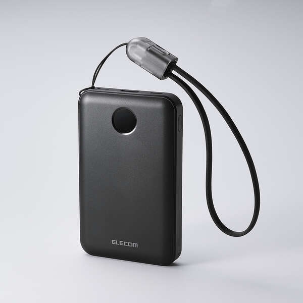�X�g���b�v�^USB Type-C�P�[�u���t����10000mAh���o�C���o�b�e���[