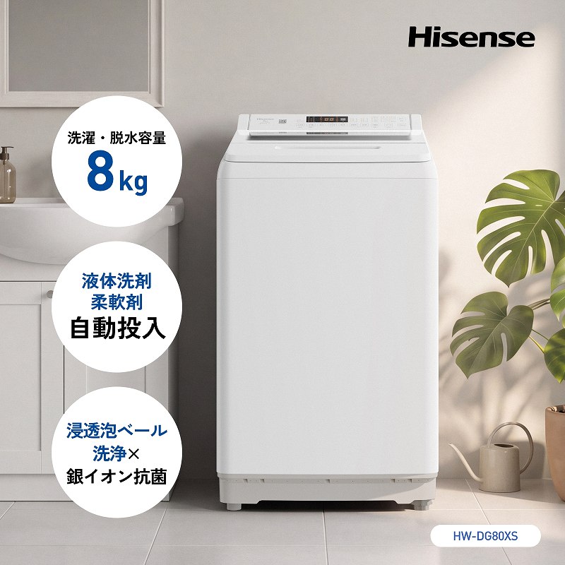 8kg�C���o�[�^�[�S��������@ �n�C�Z���X HW-DG80XS [����8.0kg /����5.0kg