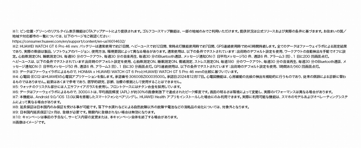 HONMA &times; HUAWEI WATCH GT 6 Pro ���߉摜03