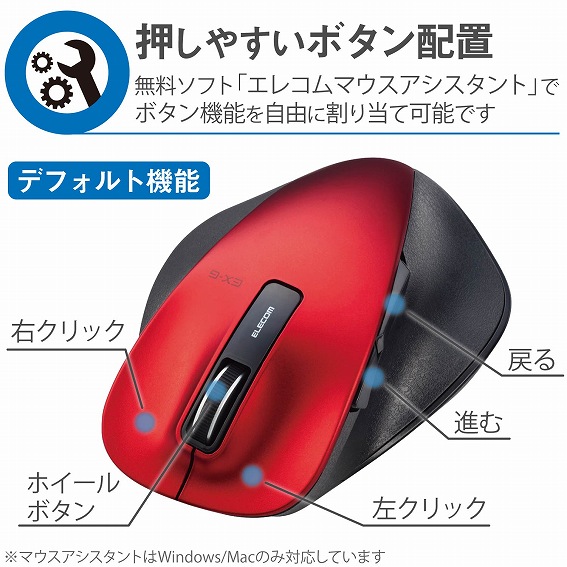 �G���R���@ELECOM  M-XGS10DBWH �}�E�X EX-G M-XGS10DB�V���[�Y S�T�C�Y �z���C�g [BlueLED /5�{�^�� /USB /����(���C�����X)]