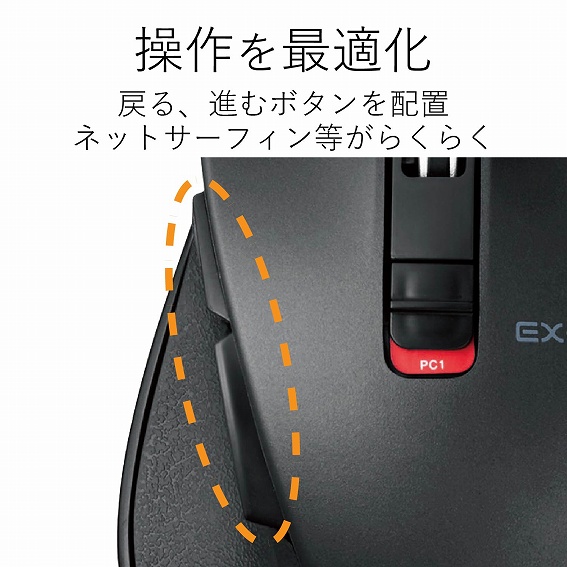 �G���R���@ELECOM  M-XGS10BBBK �}�E�X EX-G M-XGS10BB�V���[�Y S�T�C�Y �u���b�N [BlueLED /5�{�^�� /Bluetooth /����(���C�����X)]