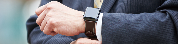 Apple Watch 38mm�p ���B�[�K�����U�[�o���h�i�u���b�N�j AW-38BDLRB �G���R��