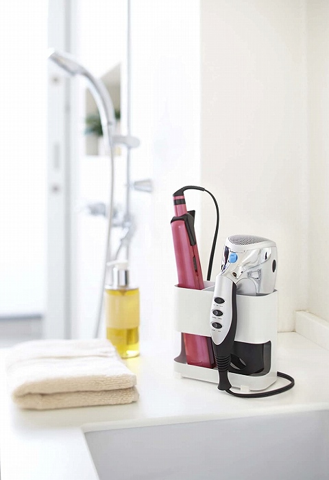 �h���C���[&�w�A�[�A�C�����z���_�[�@�z���C�g(Beautes Blow Dryer & Iron Holder WH)