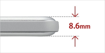 �����킸��8.6mm �����΂炸�X�}�[�g�Ɏ����^�ׂ�