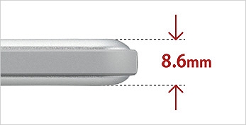 �����킸��8.6mm �����΂炸�X�}�[�g�Ɏ����^�ׂ�