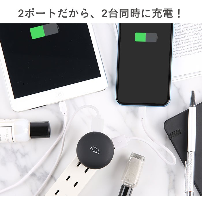 FRUEL �t���[�G�� 2�|�[�gUSB-AC�[�d��̓���