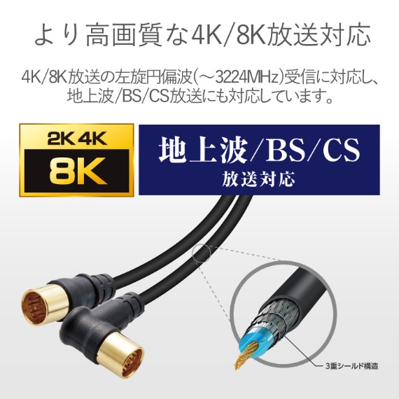 �c�w�A���e�i 4K8K�Ή��A���e�i�P�[�u��(S-L)1.5m BK-A82SL15BK �u���b�N