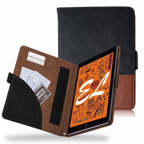 �^�u���b�gPC�P�[�X �G���R���@ELECOM  iPad mini 2019 �\�t�g���U�[�J�o�[ �t���[�A���O�� �c�[�g�� �u���b�N&times;�u���E�� TB-A19SPLFDTBK �u���b�N&times;�u���E��