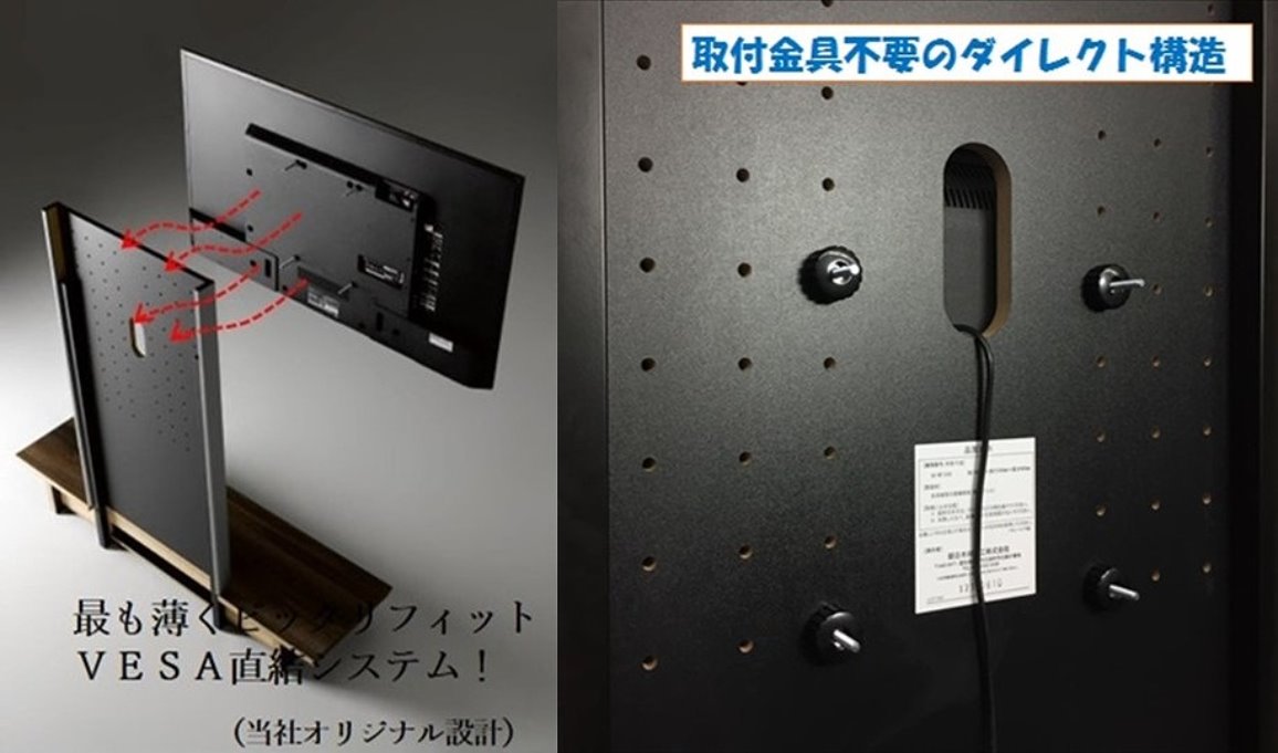 �}�E���g������g�p�����e���r�w�ʎ��t�����ɒ��ڃ{���g�𑕒��B