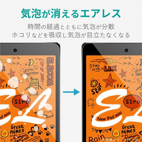 �^�u���b�gPC�ی�t�B���� �G���R���@ELECOM  iPad mini 2019 �ی�̨�� ���˖h�~ �ɂݐ݌v TB-A19SCFLA