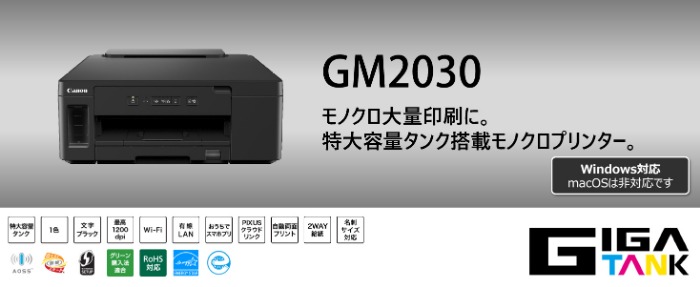 GM2030 インクジェットプリンター GIGATANK ブラック [カード／名刺～A4] キヤノン｜CANON 通販 | ビックカメラ.com