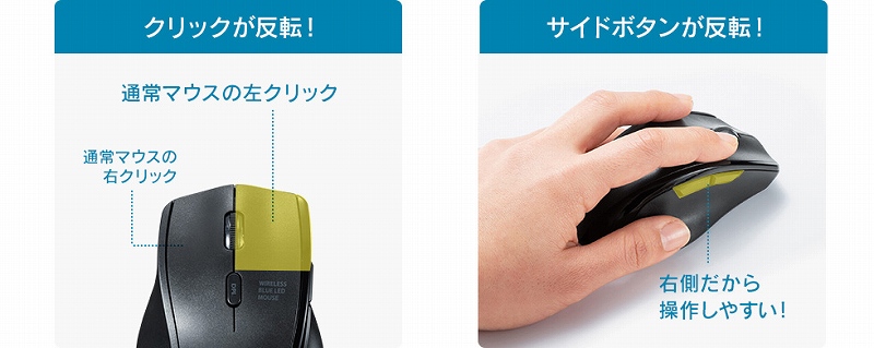 �N���b�N���T�C�h�{�^�������]