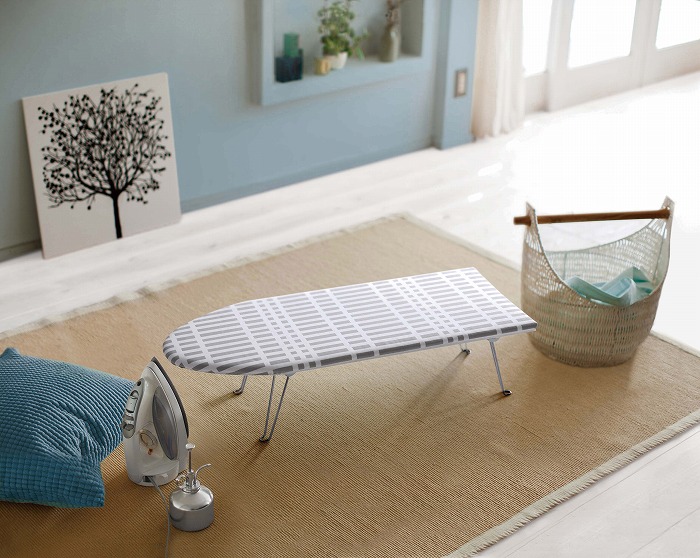 �k������炵�̒�ԏM�^�A�C������i�`�F�b�N�O���[�j(Nordic Style Boat Shaped Ironing Board) 01223 �`�F�b�N�O���[