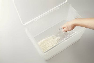 �v���[�g�@���V���N���Ăт�5kg�v�ʃJ�b�v�t(Rice Stocker Plate) 3379 �N���A