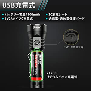 WUBEN�@�E�[�x�� �����d�� USB�[�d���@�h�o�h������IP68�@