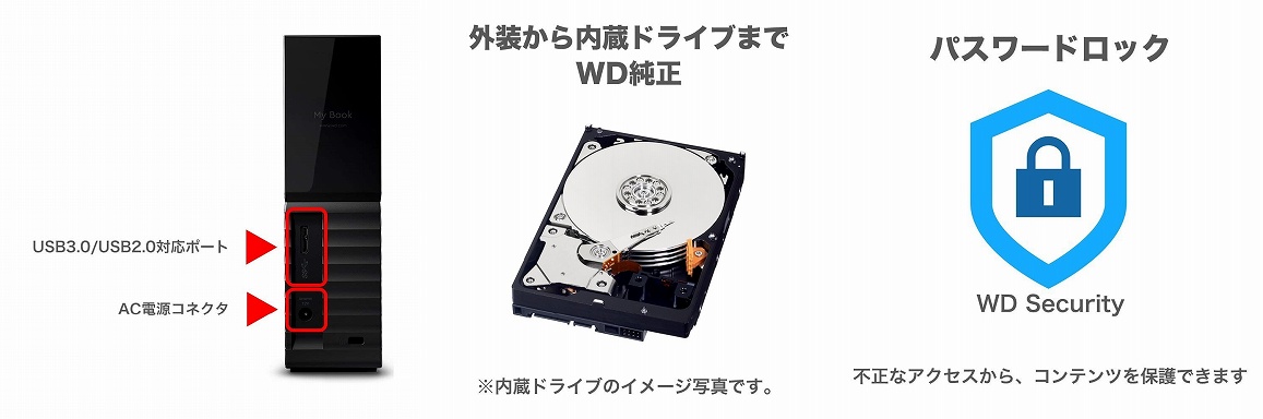 WDBBGB0080HBK-JESN 外付けHDD My Book ブラック [8TB /据え置き型 