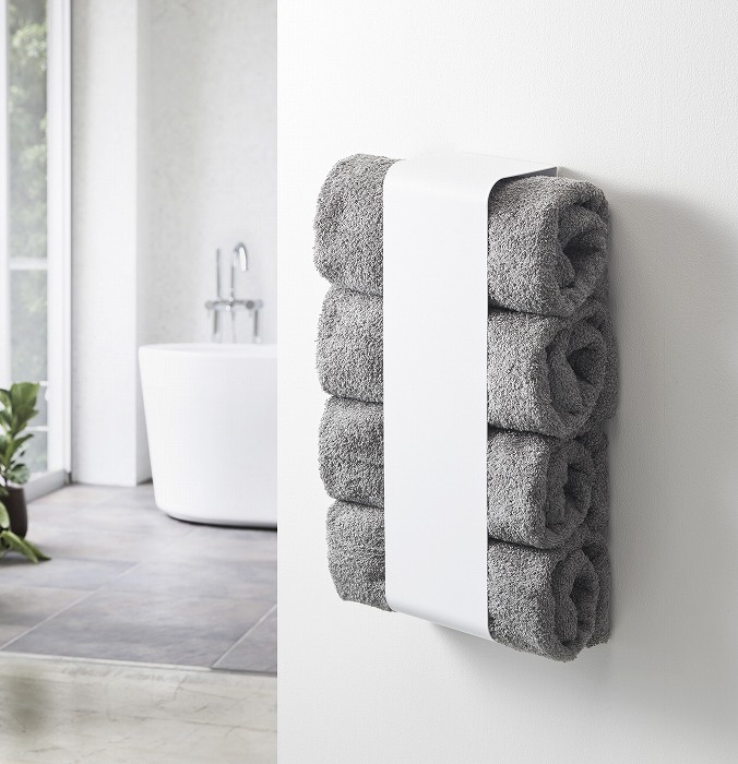 �}�O�l�b�g�o�X�^�I���z���_�[�@�v���[�g(Magnet Bath Towel Holder) �z���C�g 3583