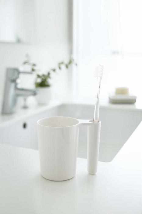 �^���u���[���g�D�[�X�u���V�X�^���h�@�~�X�g(Tumbler&ToothBRush Stand Mist WH) �z���C�g