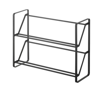 �X�����V���[�Y���b�N�@�t���[��2�i�@�u���b�N(Slim Shoes Rack Frame 2 Shelves BK) �u���b�N 02390
