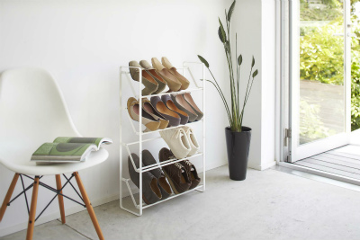 �X�����V���[�Y���b�N�@�t���[��4�i�@�z���C�g(Frame Slim Shoe Rack WH) �z���C�g 02391