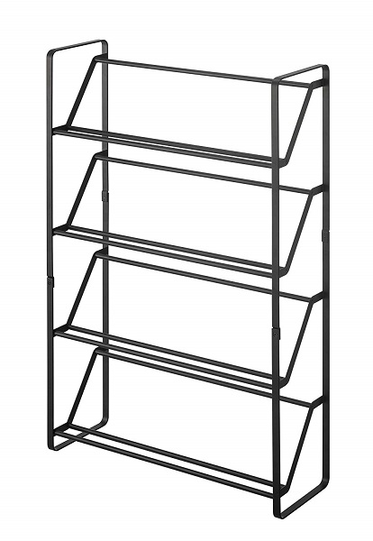 �X�����V���[�Y���b�N�@�t���[��4�i�@�u���b�N(Frame Slim Shoe Rack BK) �u���b�N 02392
