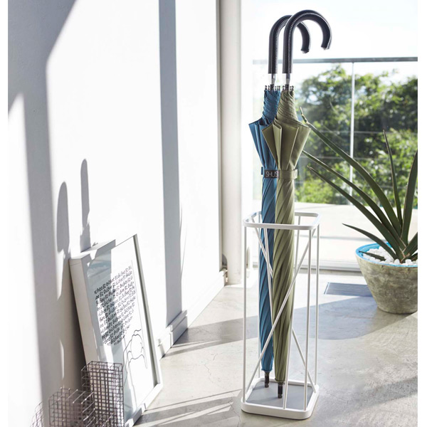 02807 �P���ăi�C���X�N�G�A�@�z���C�g(Nine Square Umbrella Stand WH) �z���C�g