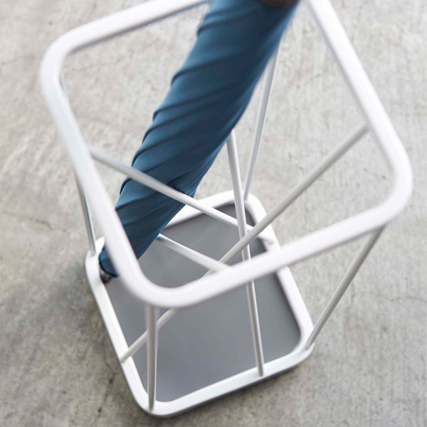 02807 �P���ăi�C���X�N�G�A�@�z���C�g(Nine Square Umbrella Stand WH) �z���C�g