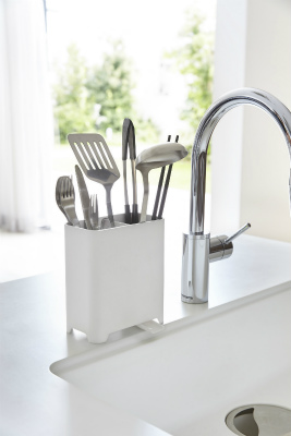 �L�b�`���c�[���X�^���h�@�A�N�A(AQUA Utensil Holder WH) �z���C�g 3225