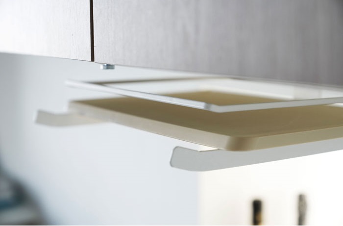 �v���[�g�@�˒I���܂Ȕz���_�[(Under Shelf Cutting Board Rack Plate) �z���C�g 3571