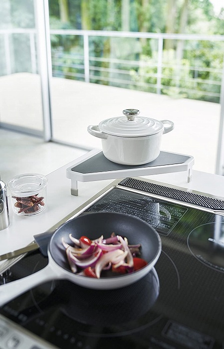 �R�����R�[�i�[���b�N�@�v���[�g(Cooking Stove Corner Rack Plate) �z���C�g 3569