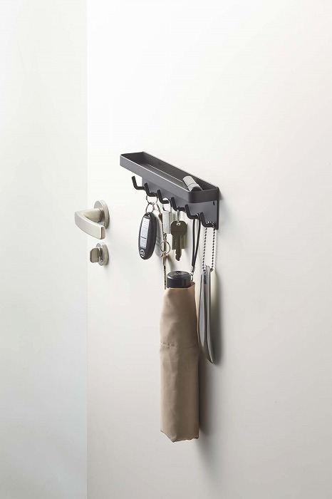 �}�O�l�b�g�L�[�t�b�N���g���C�@�X�}�[�g�@�u���b�N(Smart Magnetic Key Rack With Tray BK) �u���b�N 02755