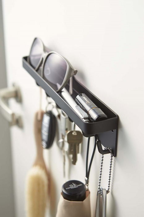 �}�O�l�b�g�L�[�t�b�N���g���C�@�X�}�[�g�@�u���b�N(Smart Magnetic Key Rack With Tray BK) �u���b�N 02755