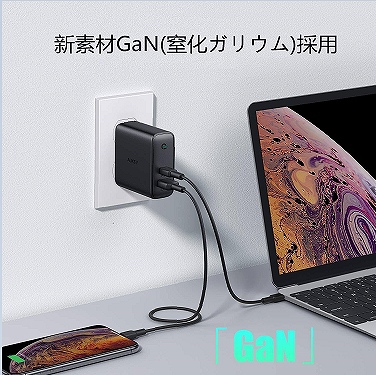 AUKEY(�I�[�L�[) USB�[�d�� Focus Duo 60W PD�Ή� [USB-A 1�|�[�g/Type-C 1�|�[�g] �u���b�N AUKEY�i�I�[�L�[�j Black PA-D3-BK