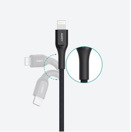 AUKEY(�I�[�L�[) �P�[�u�� Impulse Titan �P�u���[ [Type-A to Lightning] 1.2m �u���b�N AUKEY�i�I�[�L�[�j Black CB-AKL1-BK [1.2m]