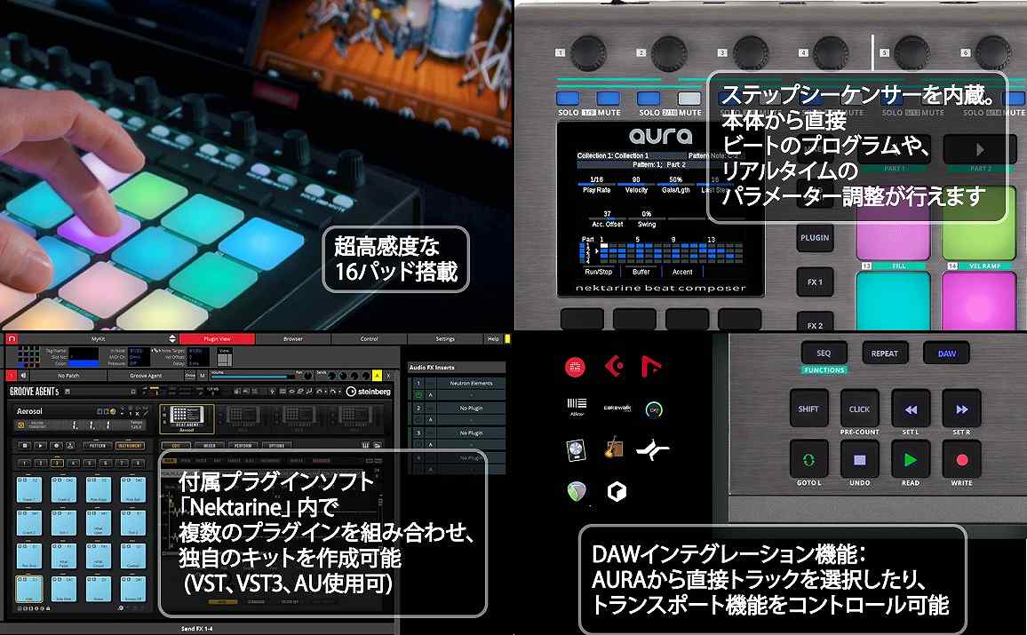 DAW & MIDI �R���g���[���[ AURA