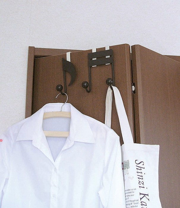 �y�A�h�A�n���K�[�@����(Note Over-The-Door Hook Set Of 2 BK) 6158