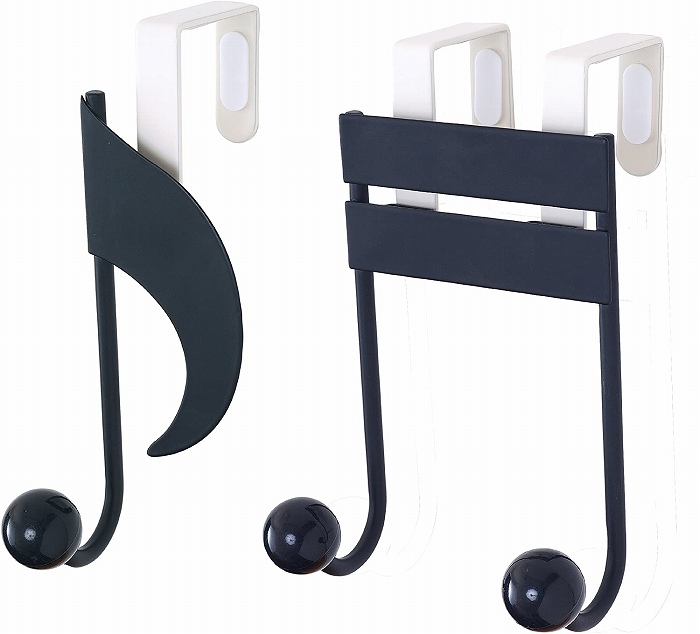 �y�A�h�A�n���K�[�@����(Note Over-The-Door Hook Set Of 2 BK) 6158