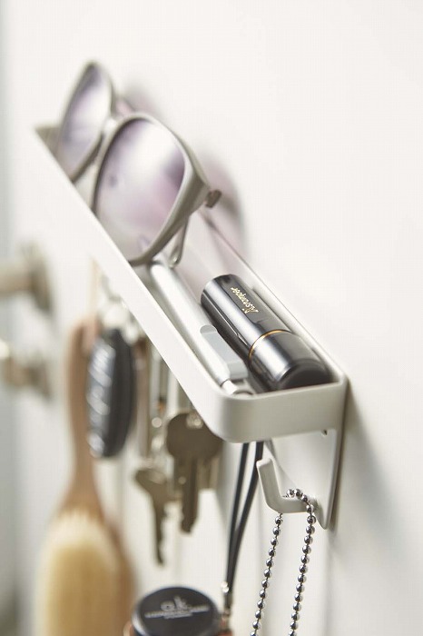 �}�O�l�b�g�L�[�t�b�N���g���C�@�X�}�[�g�@�z���C�g(Smart Magnetic Key Rack With Tray WH) �z���C�g 02754