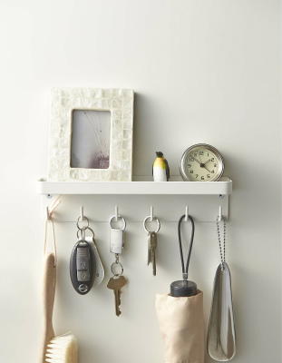 �}�O�l�b�g�L�[�t�b�N���g���C�@�X�}�[�g�@�z���C�g(Smart Magnetic Key Rack With Tray WH) �z���C�g 02754